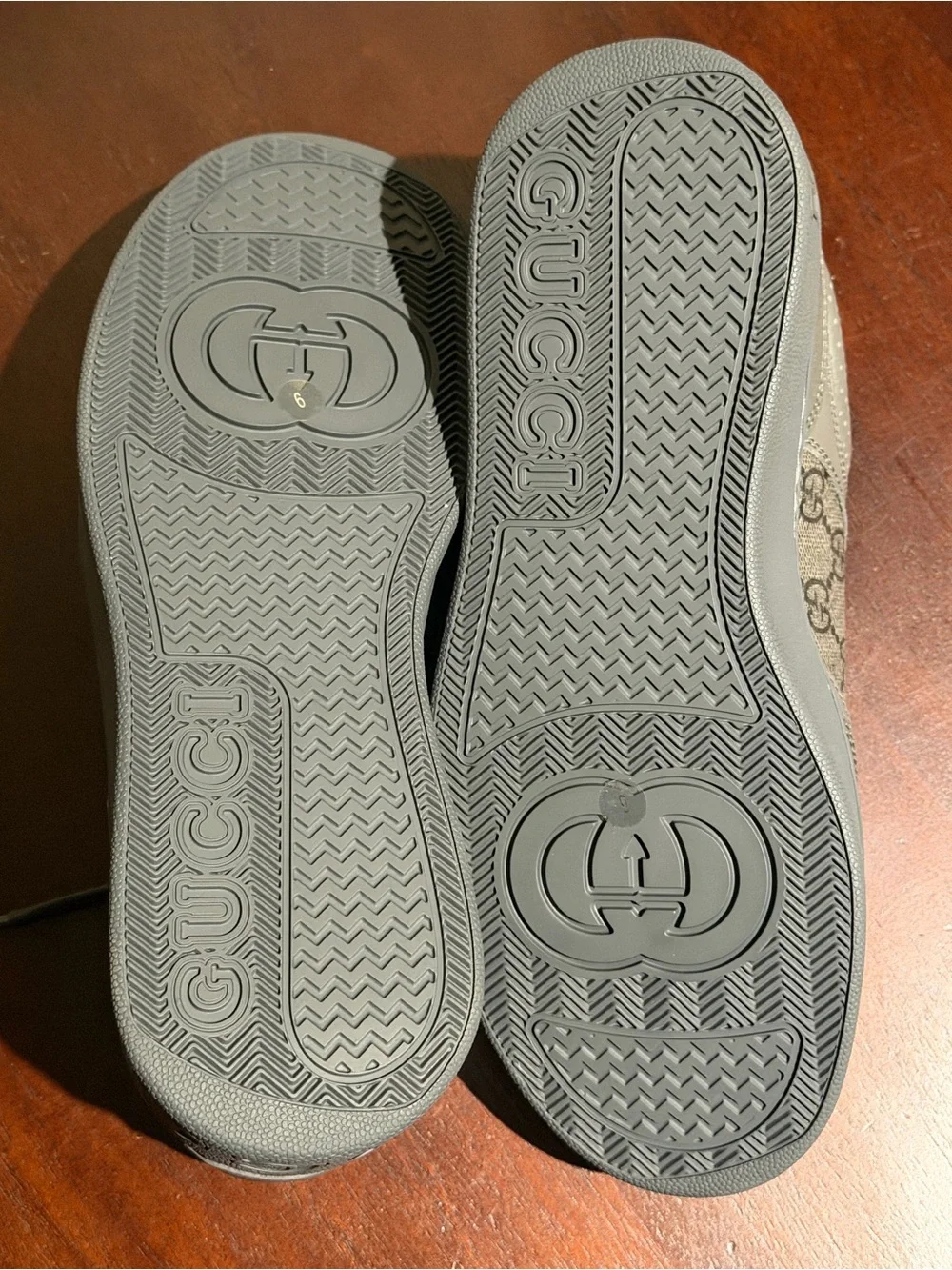 Gucci Gray GG Monogram Low-Top Sneakers